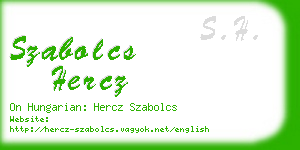 szabolcs hercz business card